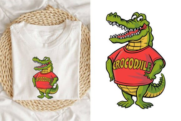 Bring the Swamp to Your Style: The Crocodile Retro Graphic Shirt