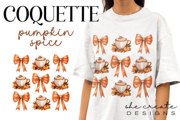 Coquette Pumpkin Spice Graphic PNG: A Seasonal Design Essential
