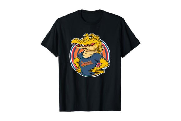 Crocodile Retro Graphic Shirt, Funny: A Designer's Take