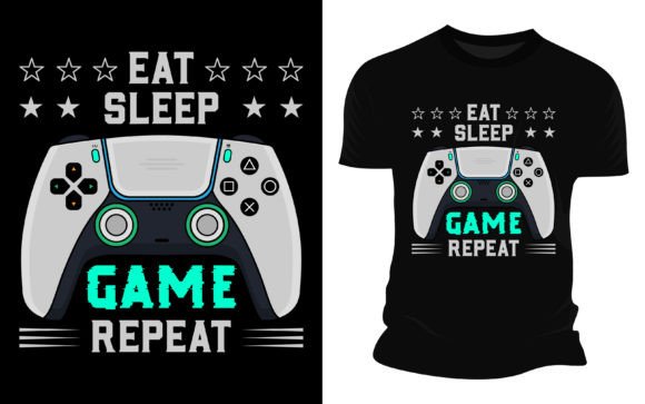 Eat Sleep Game Repeat: A Vector Graphic for Gaming Culture