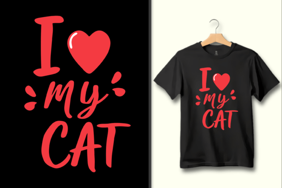 Express Your Feline Affection with This Playful PNG Graphic