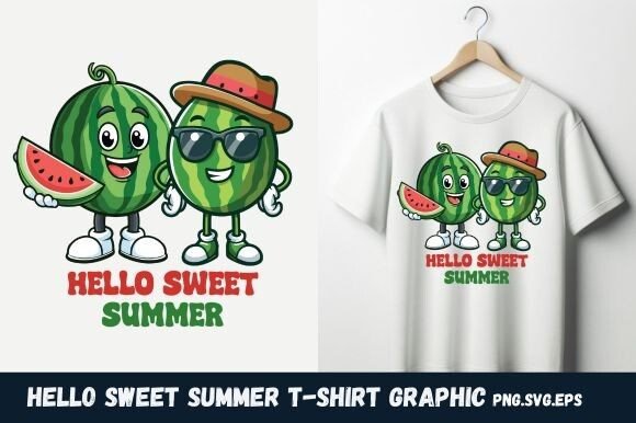 Hello Sweet Summer T-shirt Graphic: Your Seasonal Design Solution
