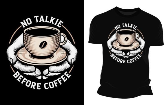 No Talkie Before Coffee: A Vector Graphic for Morning Humor