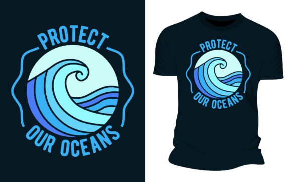 Protect Our Oceans: A Vector Graphic Tee for Impactful Design