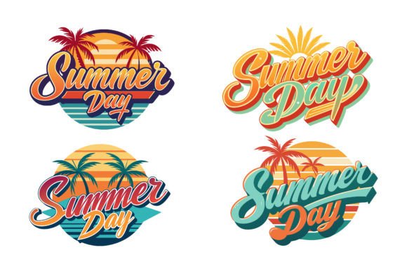 Retro Summer Vector Graphics: A Fresh Take on Vintage Style