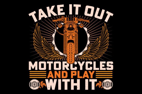 Take It out Motorcycle T-Shirt Graphic: A Bold Design Asset
