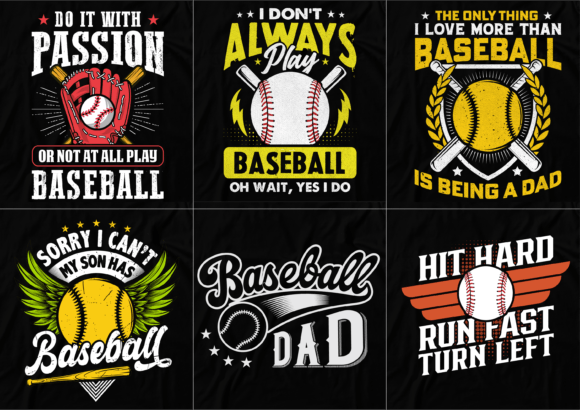 Unleash Your Brand with the Baseball Graphic T-shirt Design Bundle