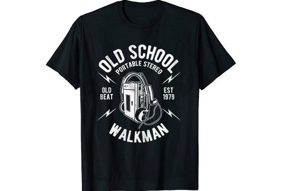 Walkman Graphic T-shirt Design: Your Nostalgic Creative Asset